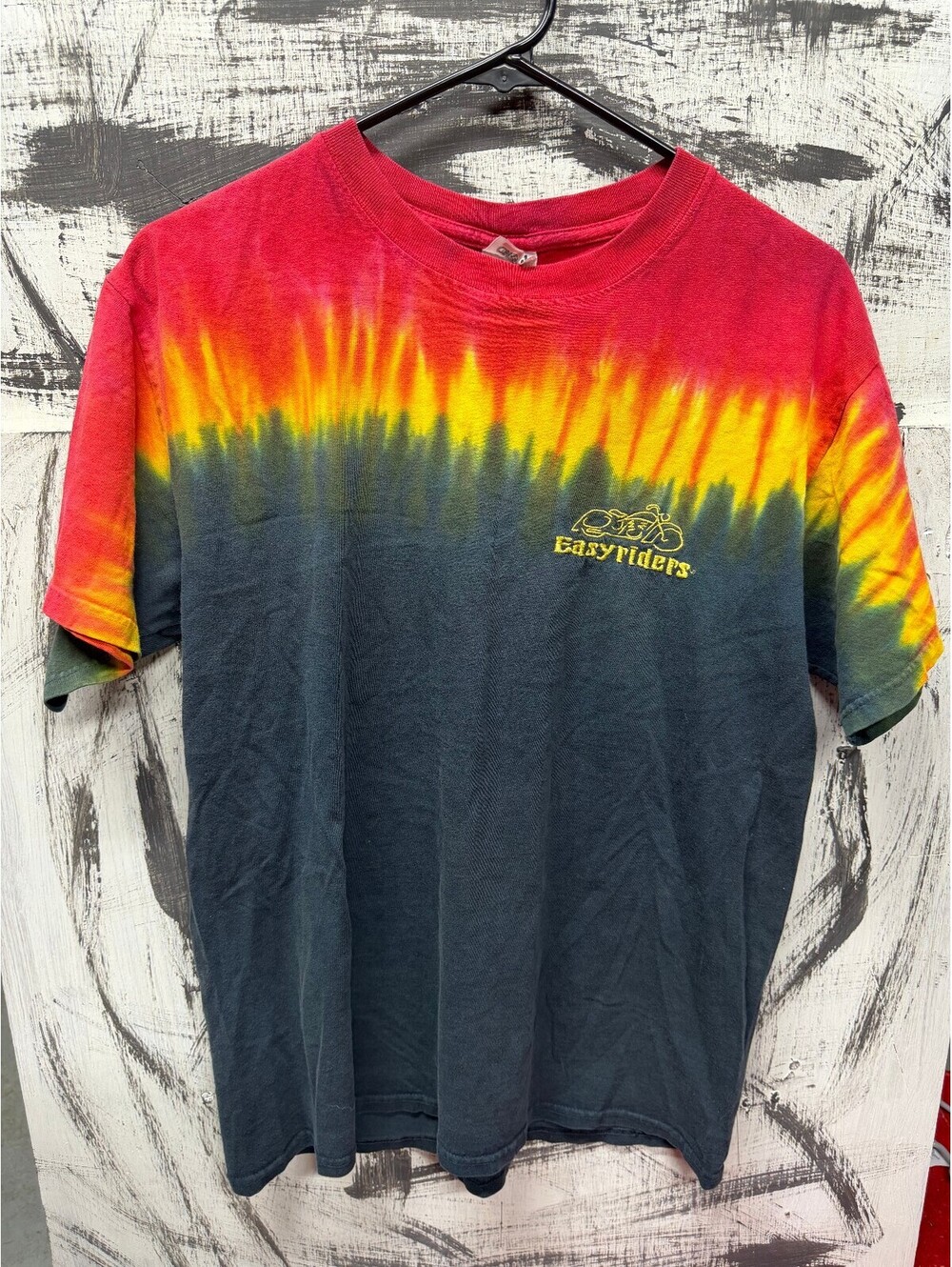 vintage 2001 easyriders columbus ohio tie dye bike shirt